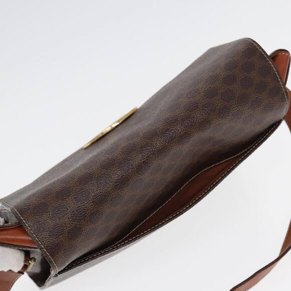 CELINE Macadam Canvas Shoulder Bag Pvc Leather Brown - Picture 6 of 16